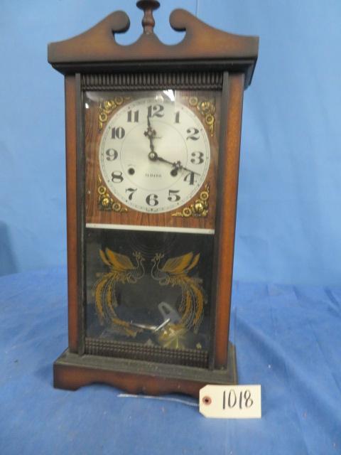 MARON MANTLE CLOCK W/ KEY & PENDULUM  25" T