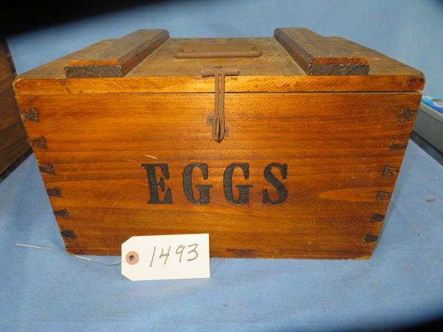 WOODEN EGG BOX  14 X 10 X 8