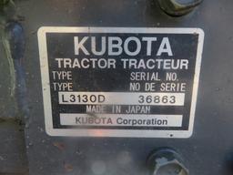 KUBOTA 3130 HST 72" CUT MOWER  W/ 492 HRS.