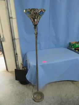 STAINED GLASS FLOOR LAMP  6 FT. TALL