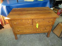 ANTIQUE OAK VANITY  36 X 20 X 26