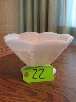 MILK GLASS BOWL