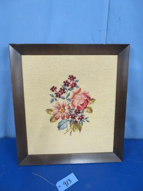 FRAMED NEEDLEPOINT PC  23 X 21