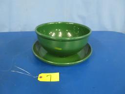 2 PCS. GAETANO POTTERY BOWL AND PLATTER