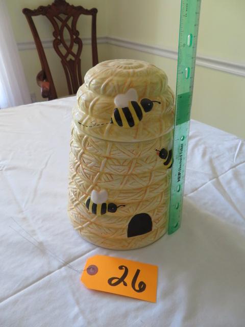 Honey bee cookie jar