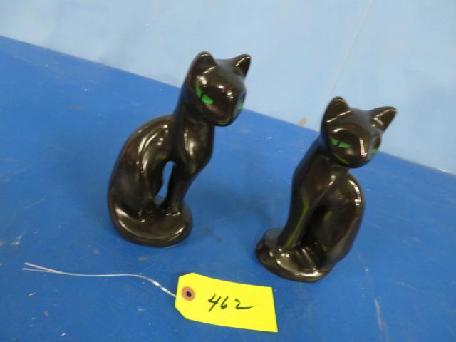 PAIR OF 8" BLACK CATS