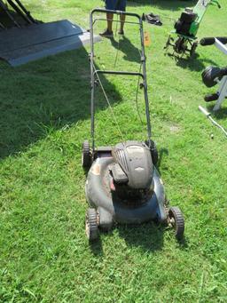 21" CUT BOWLENS PUSH MOWER - REAR TIRE BENT