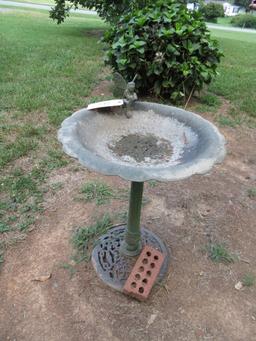 METAL BIRD BATH