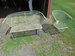 2 PC. METAL YARD SET- SETTEE AND CHAIR