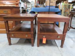 PAIR OF END TABLES  W/ 1 DRAWER- 20X26X22"