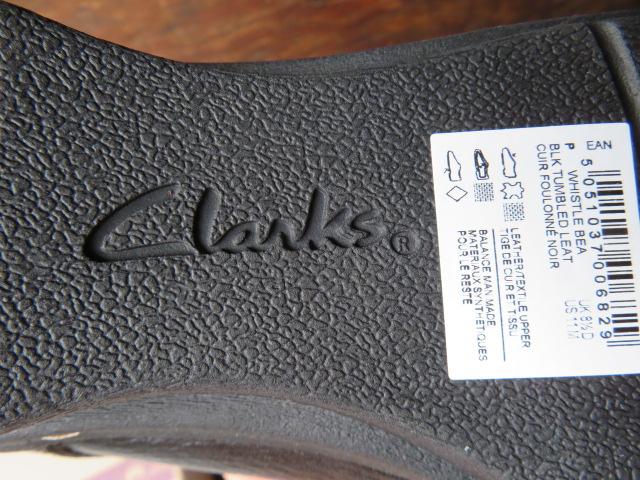 CLARKS LEATHER ANKLE BOOTS W FLANNEL DETAIL. SIZE 11/ MED LADIES