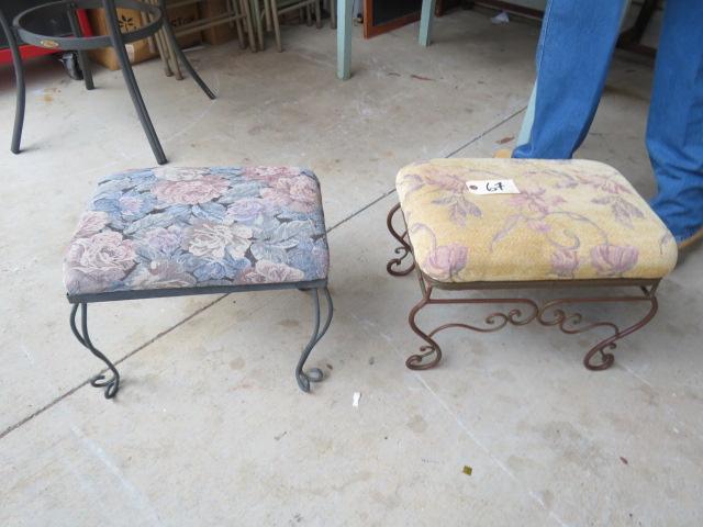 TWO METAL FOOT RESTS