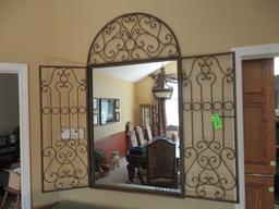 DECORATIVE METAL WALL ART MIRROR