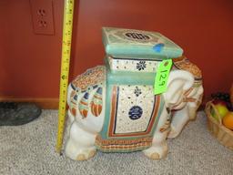 CERAMIC ELEPHANT PLANT STAND