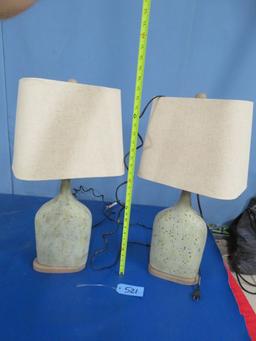 TWO MATCHING LAMPS W/ SHADES