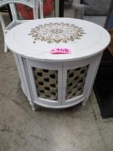 ROUND PAINTED SIDE TABLE