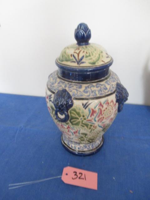 ASIAN URN WITH LID