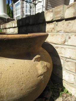 TERRA COTTA PLANTER W/ BROKEN HANDLE