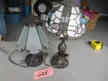 2 STAINED GLASS LAMPS
