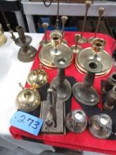 20 BRASS CANDLE HOLDERS