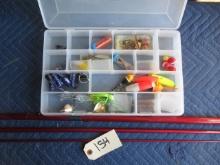 FISHING RODS AND TACKLE BOX