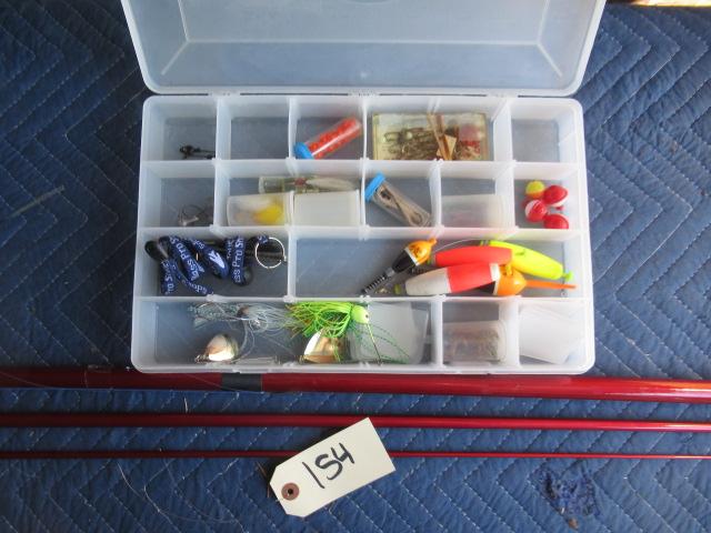 FISHING RODS AND TACKLE BOX