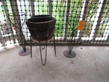 3 METAL PLANT STANDS