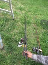 2 CRAPPIE POLES AND MITCHELL & JASPER REELS