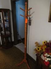 WOODEN HAT/COAT RACK  72"