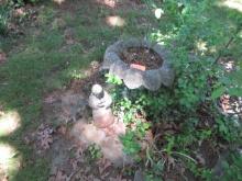 BIRD BATH AND STATUE