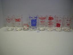 Lot of 8 advertising measuring Tumblers