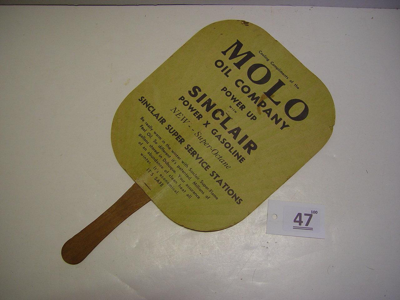 Molo Sinclair service station hand fan