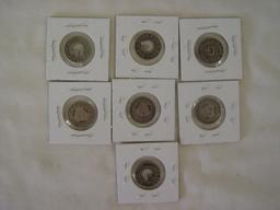 (7) Agar Railroad@ One Fare Tokens