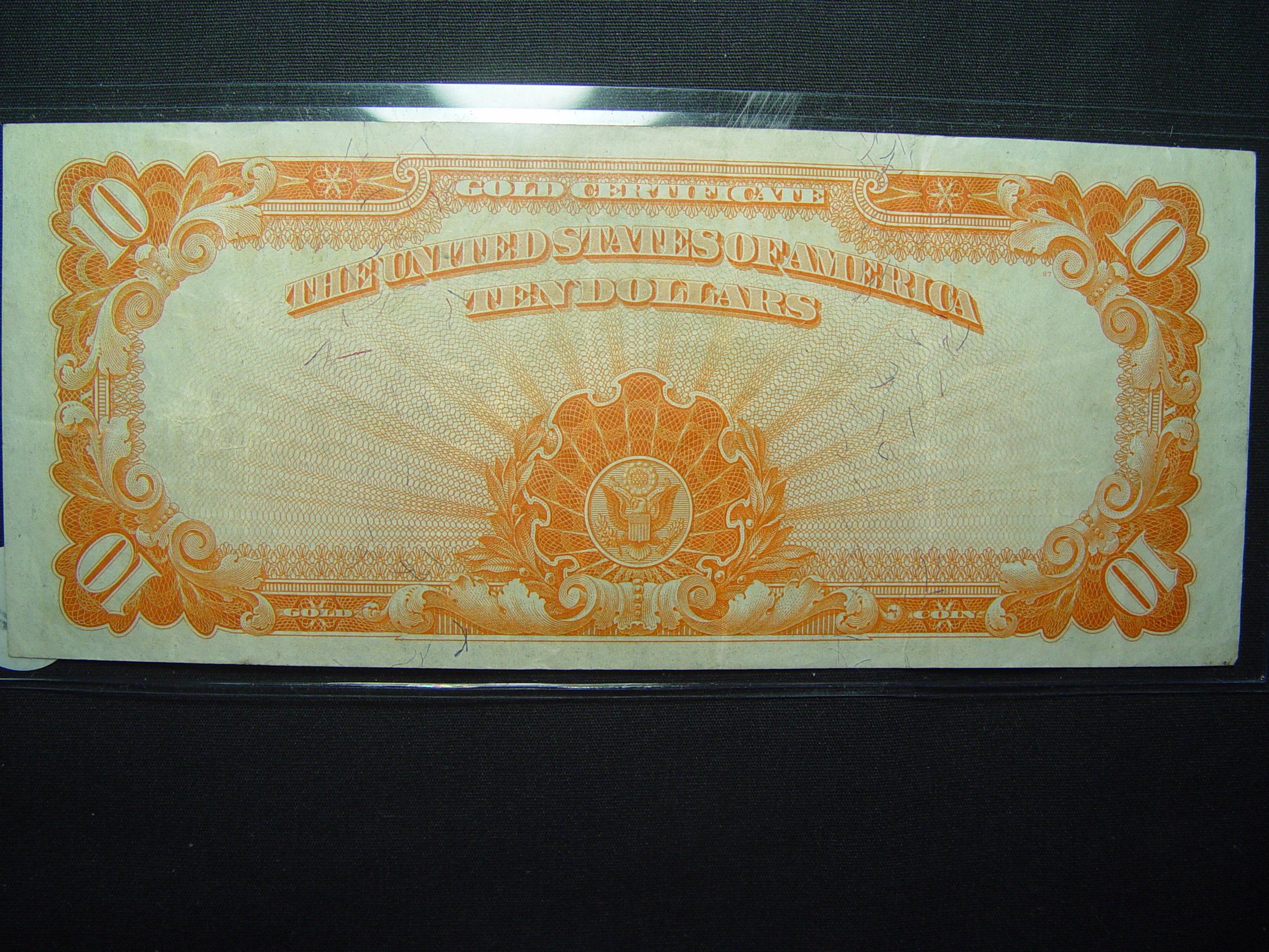 1907 $10 Gold Certificate - EF - FR #1168