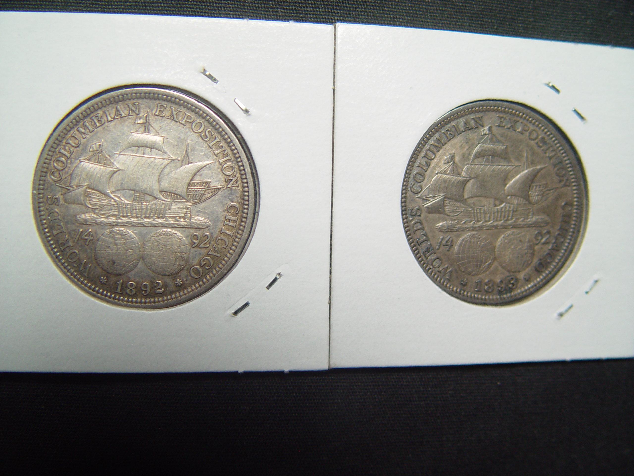 1892 & 1893 Columbian Expo Commemoratives - Both BU