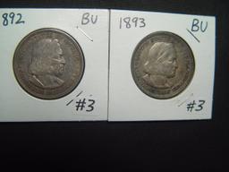 1892 & 1893 Columbian Expo Commemoratives - Both BU