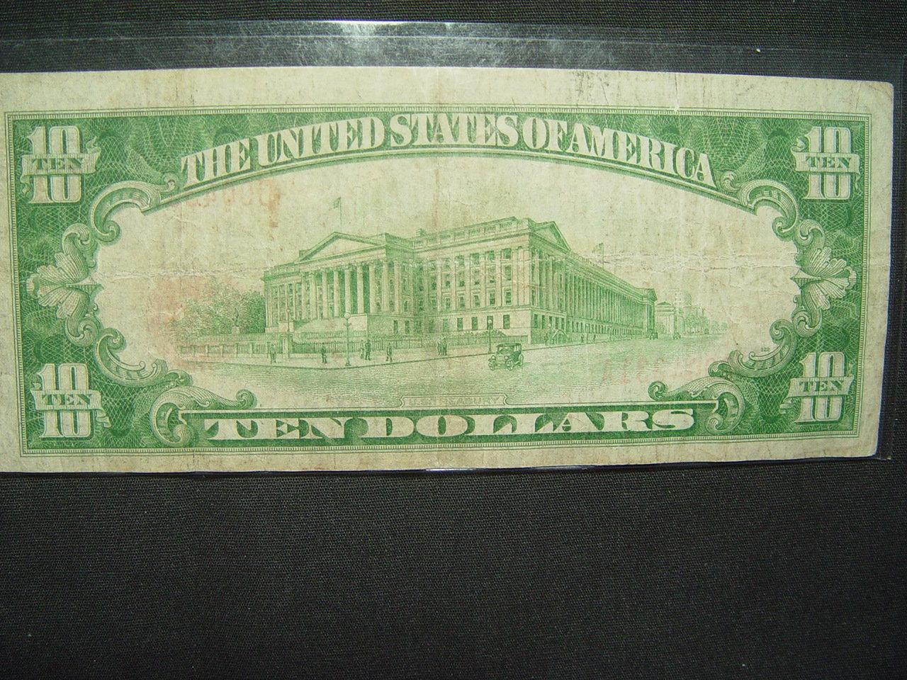 1929 $10 National Bank Note- Drovers National Bank of Chicago