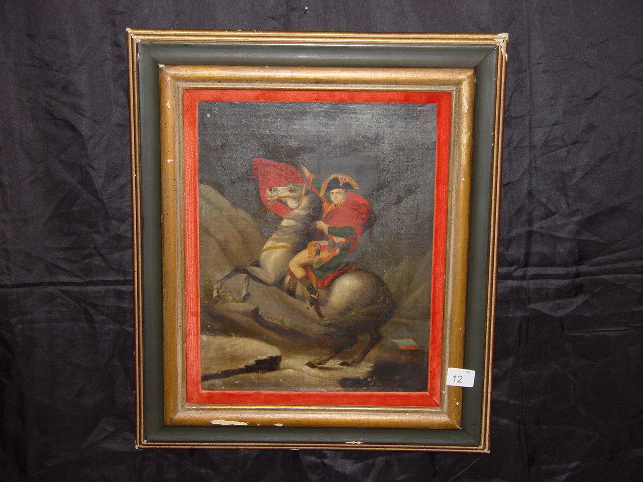 Painting Framed oil on canvas, "Napoleon", 24 x 20 2 pics