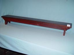 Prayer Bench, Red Finish,  48" X 6" X 6"