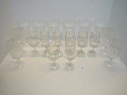 Stemmed glassware lot