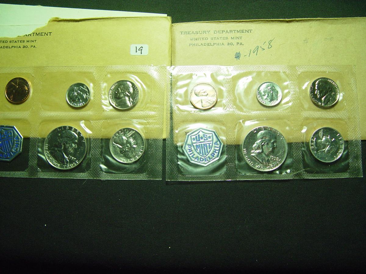 Pair of Proof Sets: 1957 & 1958