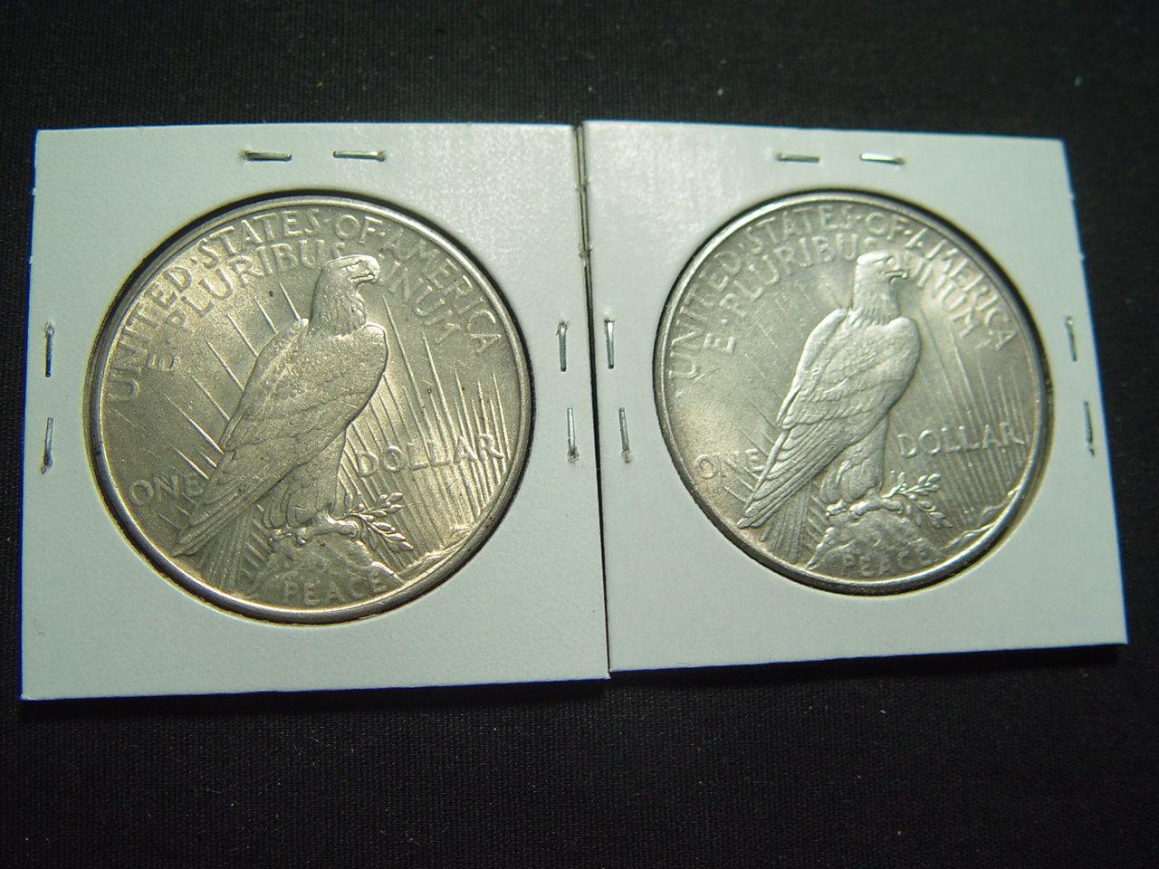 Pair of 1935 AU++ Peace Dollars