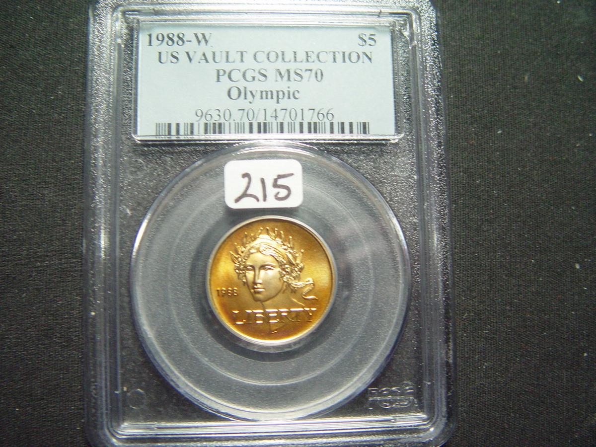 1988 Olympic $5 Gold   PCGS MS70