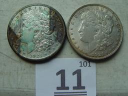 1921 Silver Dollars, One Is Corroded