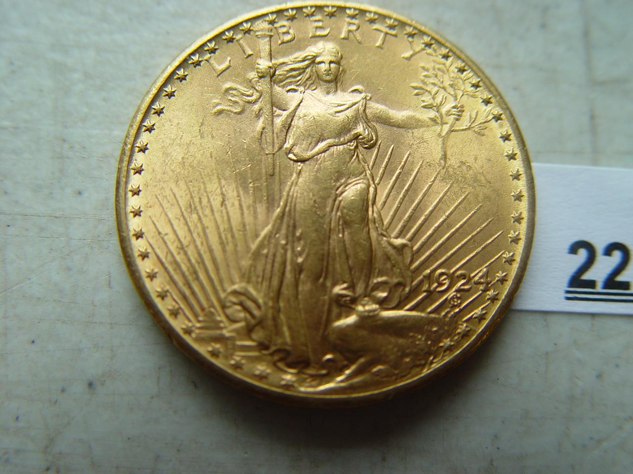 1924, St.- Gaudens $ 20 Gold Piece