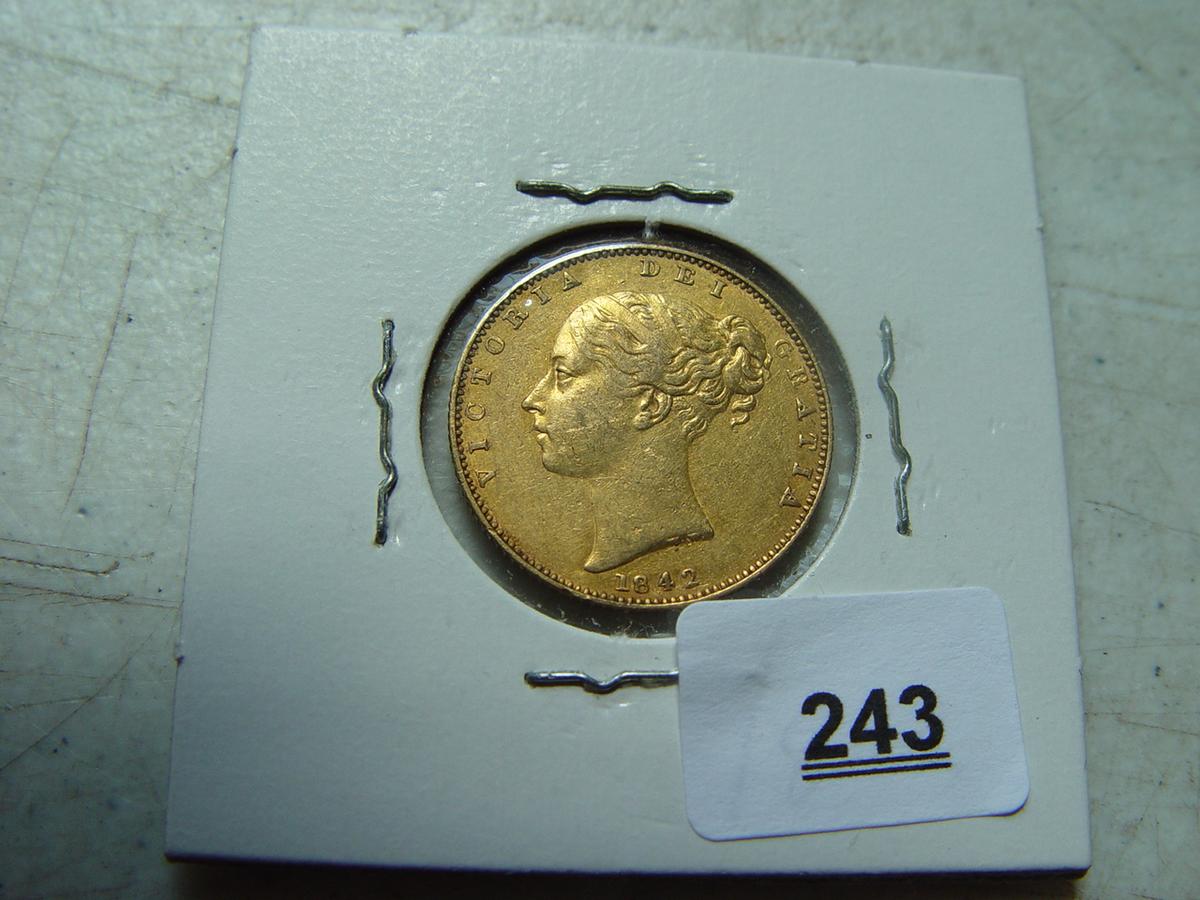 1842 British Gold Sovereign