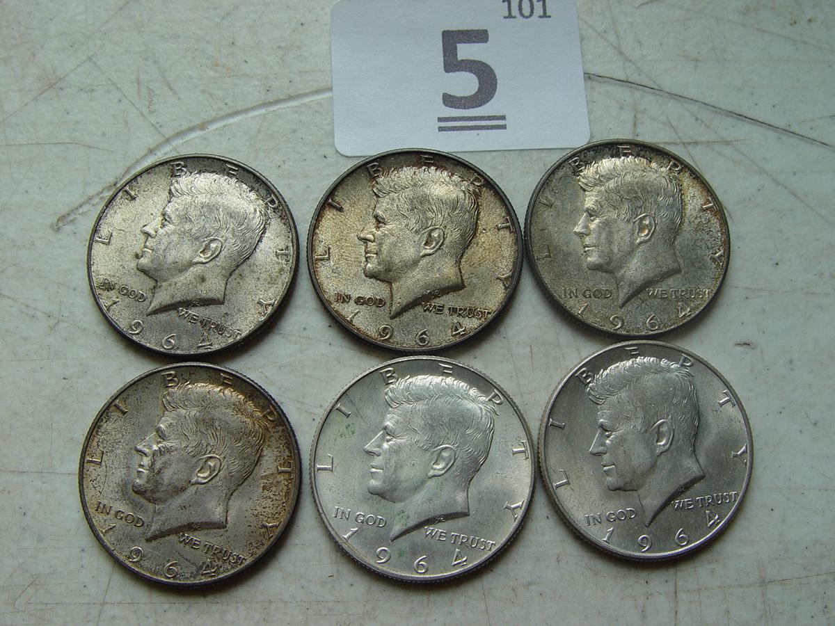 $ 3.00 In Face, All 90% Silver , 1964 Kennedy Halves