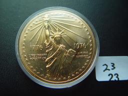 1976 Bicentennial, Gold Plated Medal