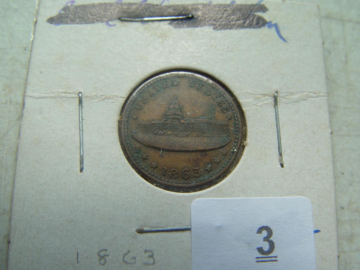 1863 Civil War Token, "United States