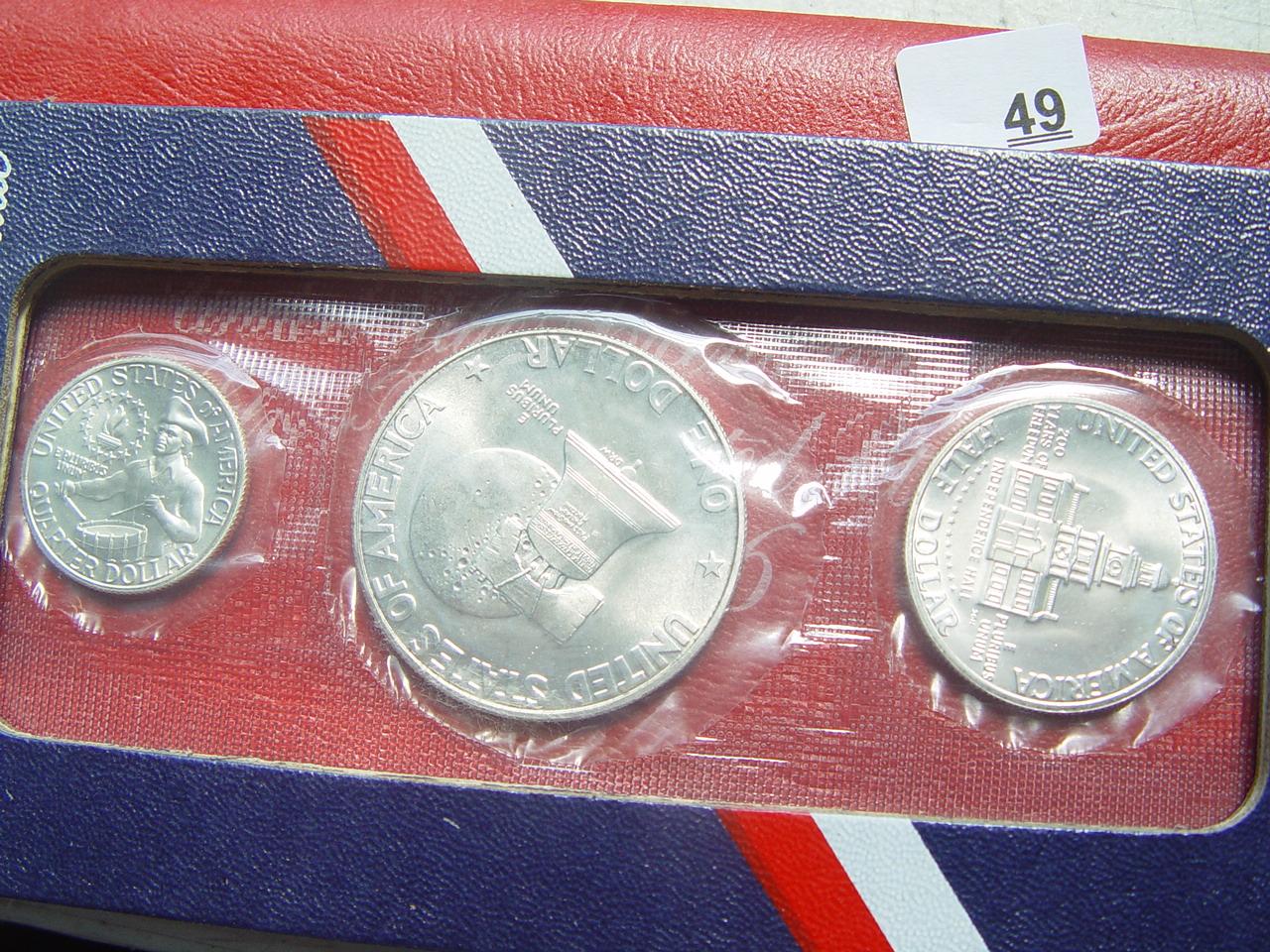 (3) Coin Silver 1976 Bicentennial Unc Set